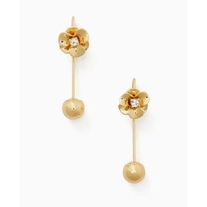 NWT Kate Spade Shine On Floral Hanger Earrings
